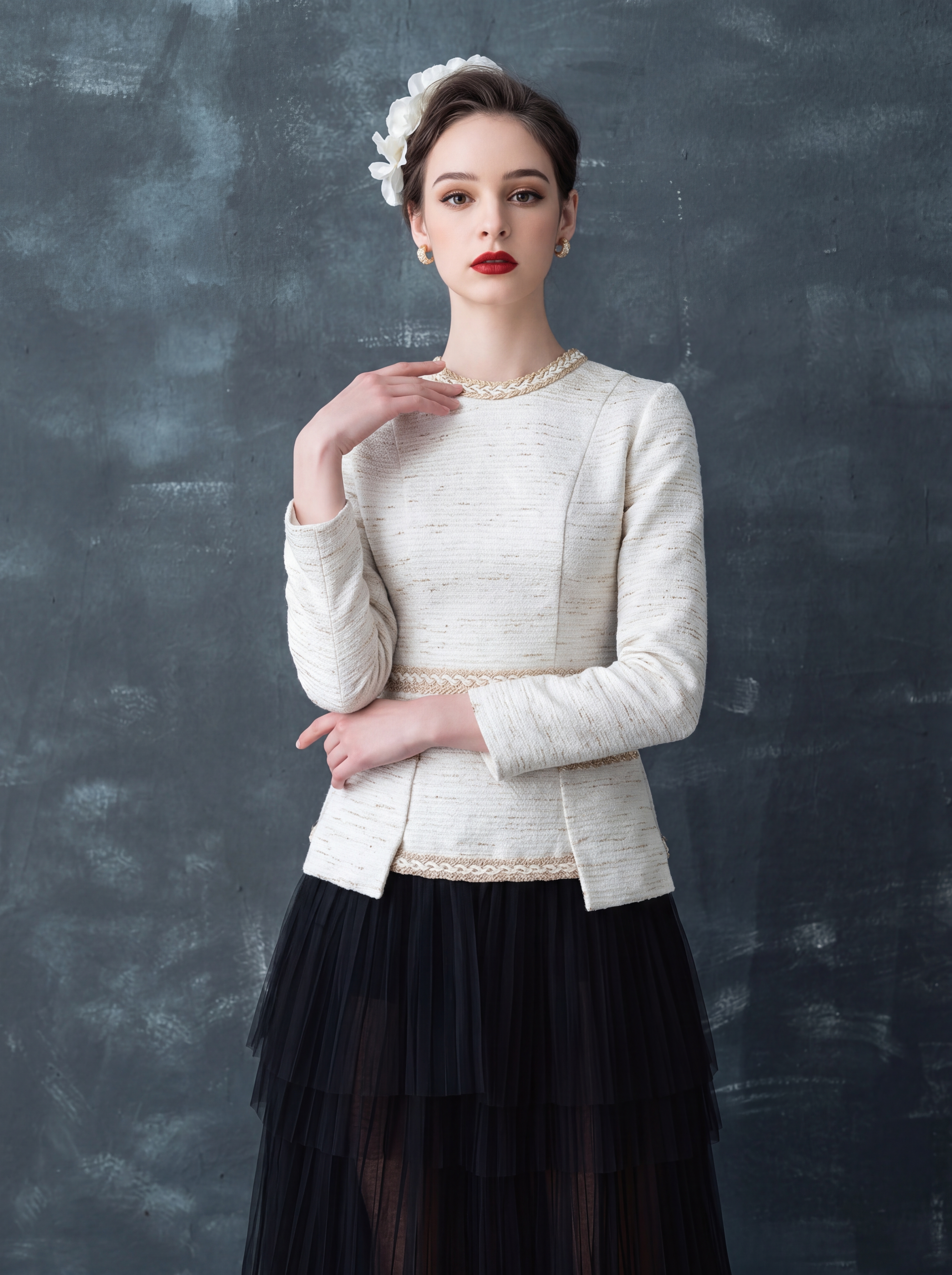 Classic Tweed Chic - Kan Studio AI